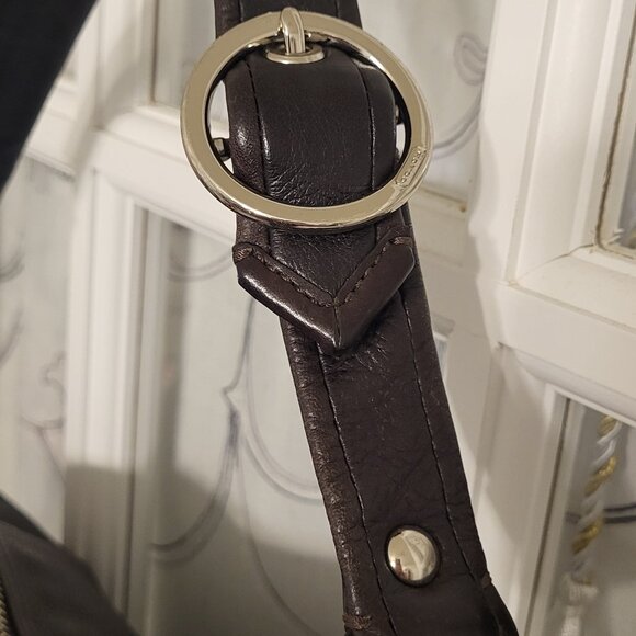 Vintage Dark Brown Coach Hobo Handbag-gently used - Picture 5 of 13